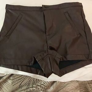 Uniq Faux Leather Shorts Size M